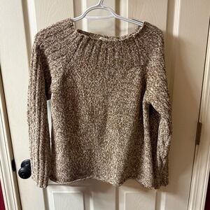 J Jill Petite Cozy Marled Knit Sweater Long Sleeve Pullover